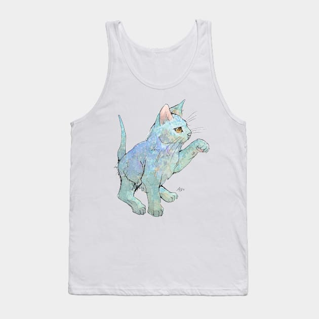 Ocean Kitten Tank Top by Aqutalion